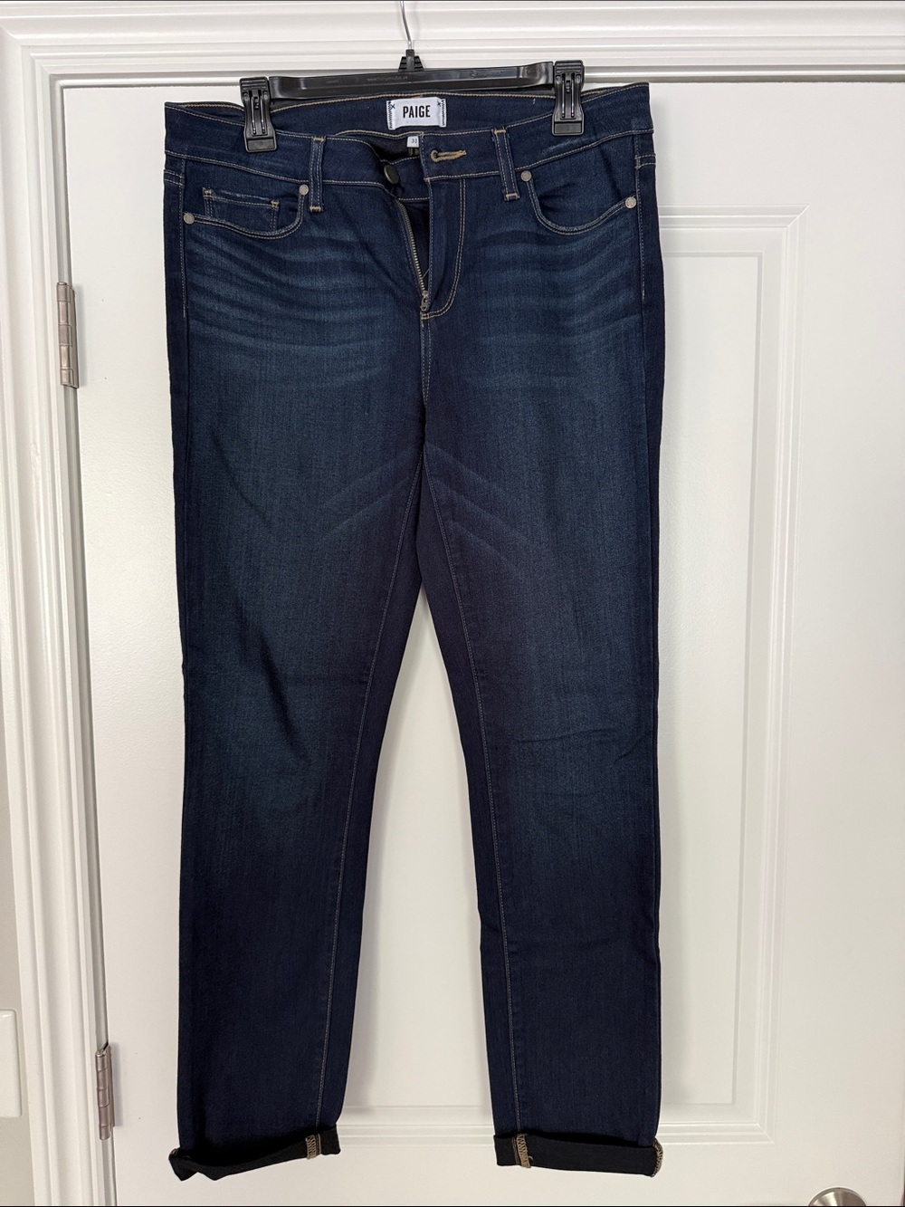 PAIGE Dark Indigo Skinny Jeans